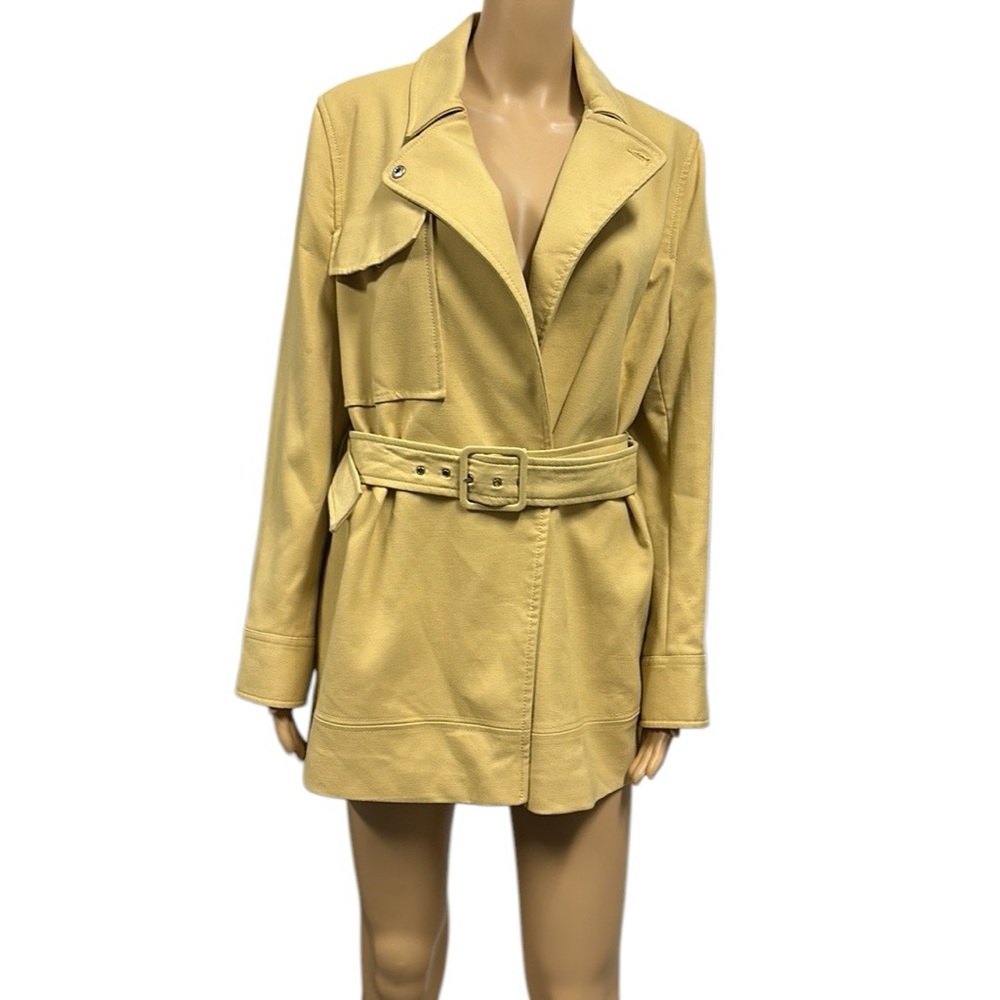 Topshop Short Trench Peacoat Belted Viscose Blend Coat Jacket Womens 8